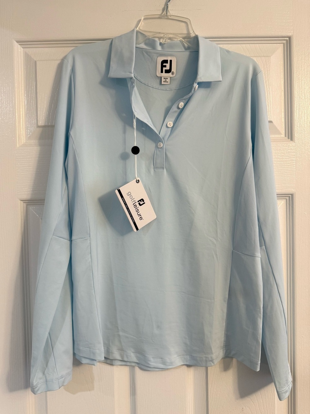 Women’s FootJoy Light Blue Long-Sleeve Polo